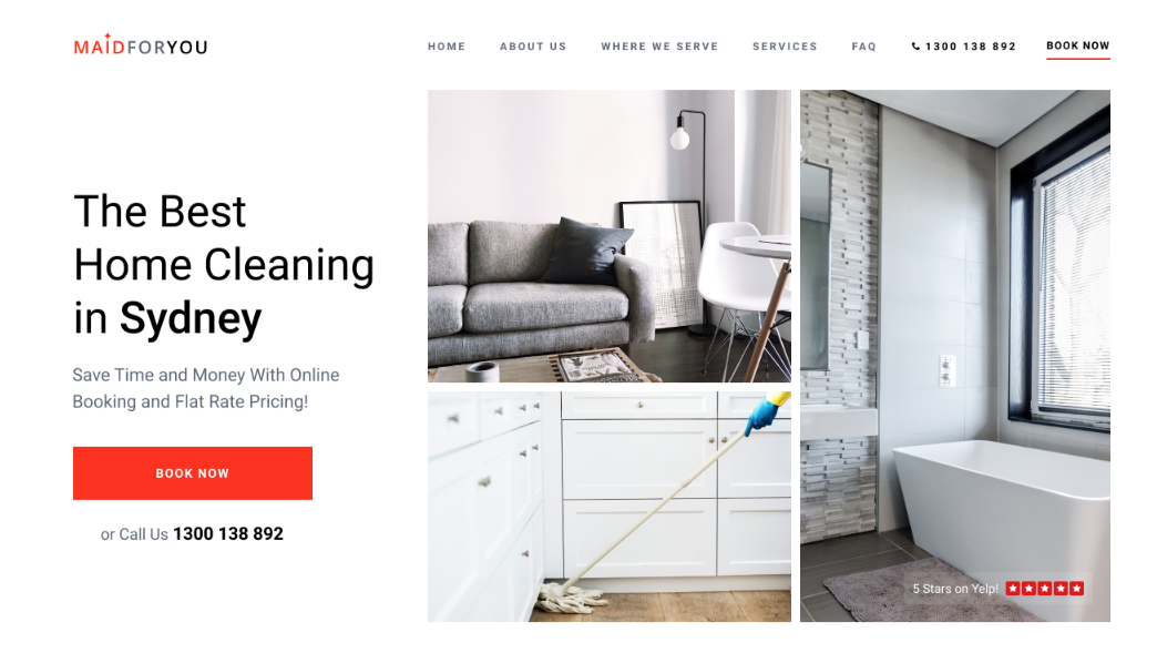 Cleaning Services Websites - Maidforyou