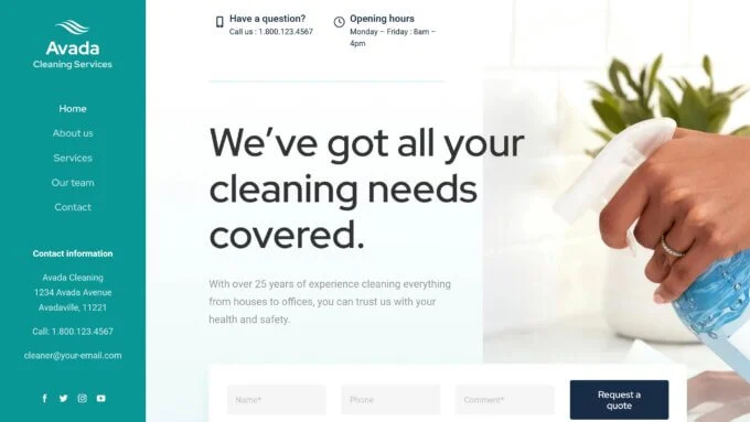 Cleaning Services Websites - Avada