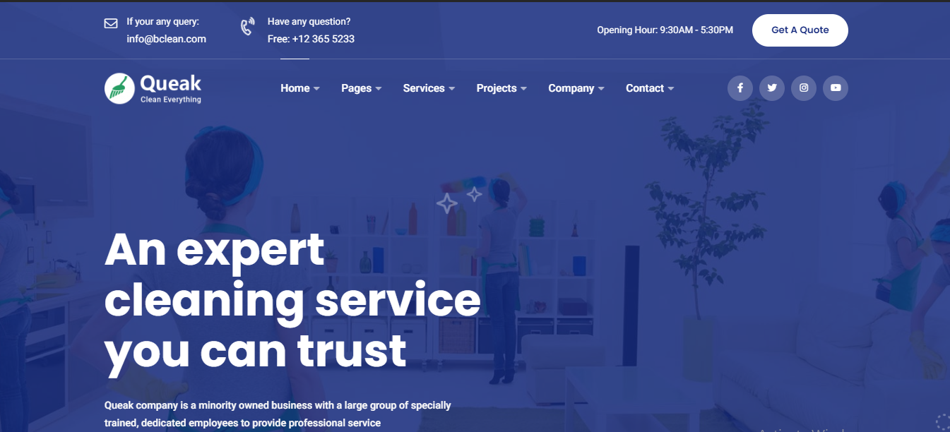 Cleaning Services Websites - Queak