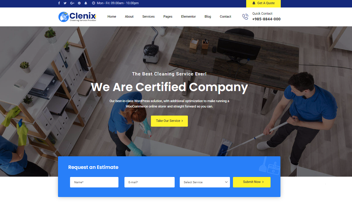 Cleaning Services Websites - Clenix